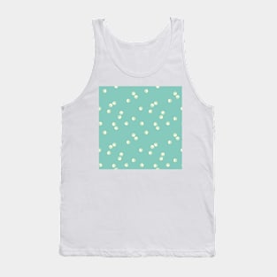 Scattered Dots Minimalist Geometric Pattern - Cute Pastel Teal Tank Top